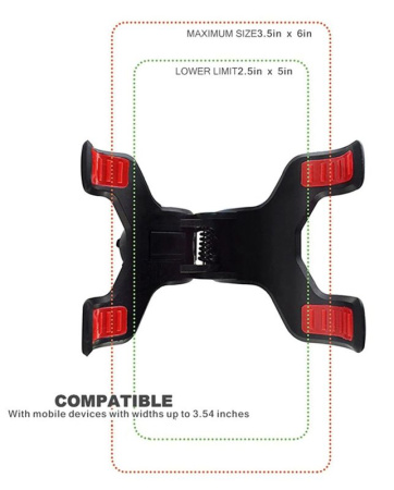 Автомобильный держатель для телефона на присоске MOD10, черный