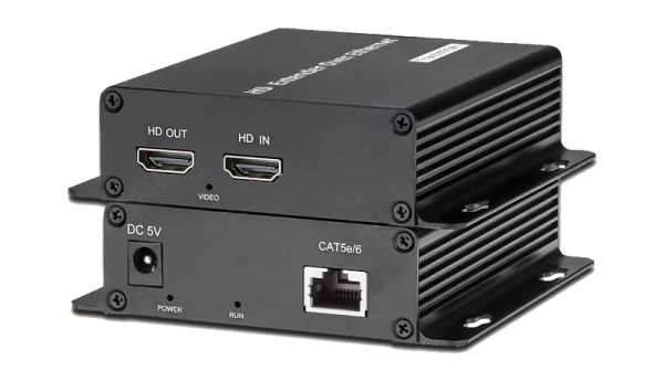 Удлинитель сигнала HDMI по витой паре RJ45 (LAN) до 200 метров UltraHD 4K, поддержка IP, комплект, черный Удлинитель сигнала HDMI по витой паре RJ45 (LAN) до 200 метров UltraHD 4K, поддержка IP, комплект, черный