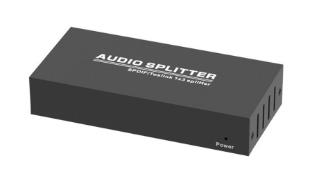 Цифровой аудио разветвитель - сплиттер 1x3 оптический (Toslink/SPDIF), активный, черный