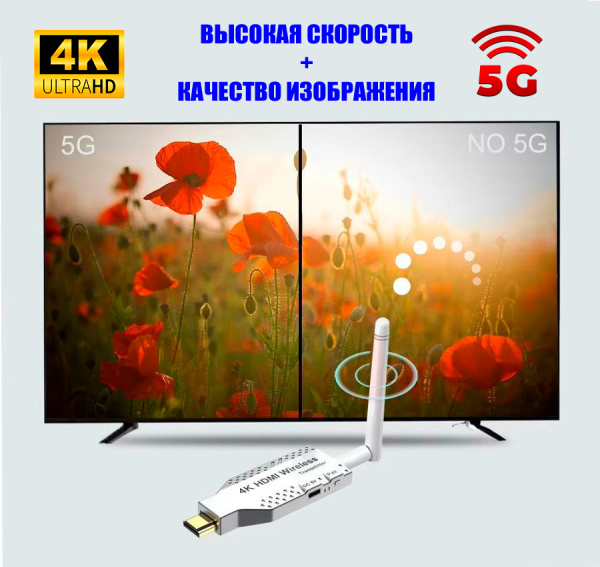 Удлинитель сигнала HDMI по Wi-Fi до 50 метров, активный, UltraHD 4K, комплект 1 передатчик + 4 приемника Удлинитель сигнала HDMI по Wi-Fi до 50 метров, активный, UltraHD 4K, комплект 1 передатчик + 4 приемника