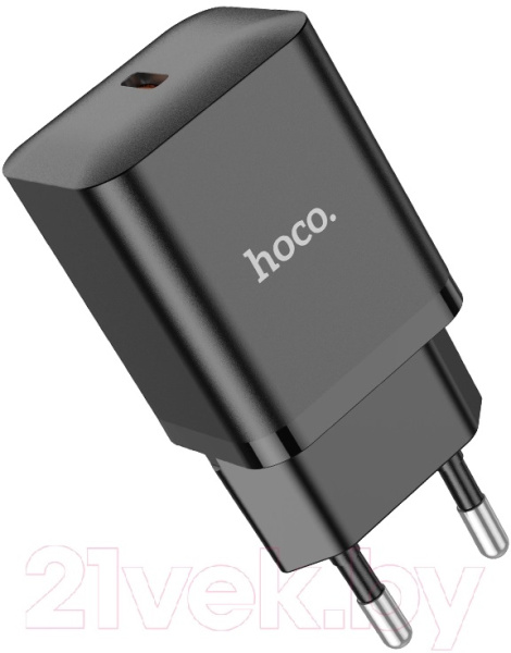 Зарядное устройство сетевое - блок питания HOCO N27, 1 USB Type-C PD20W, черный Зарядное устройство сетевое - блок питания HOCO N27, 1 USB Type-C PD20W, черный