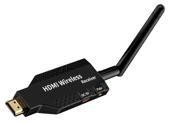 Приемник удлинителя сигнала HDMI по Wi-Fi до 50 метров, активный, FullHD 1080p, черный Приемник удлинителя сигнала HDMI по Wi-Fi до 50 метров, активный, FullHD 1080p, черный