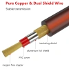 Кабель jack 6.35mm - jack 3.5mm (AUX) PRO, папа-папа, 1 метр, черный