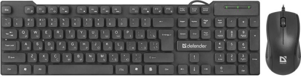 Комплект клавиатура и мышь Defender York C-777 RU, черный Комплект клавиатура и мышь Defender York C-777 RU, черный