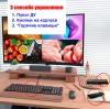 KVM-переключатель 4-х портовый HDMI 4K USB с функцией делителя экрана, черный