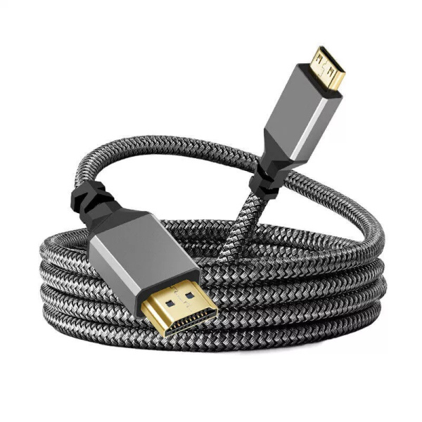 Кабель MiniHDMI - HDMI 4K, папа-папа, 1,5 метра, черный