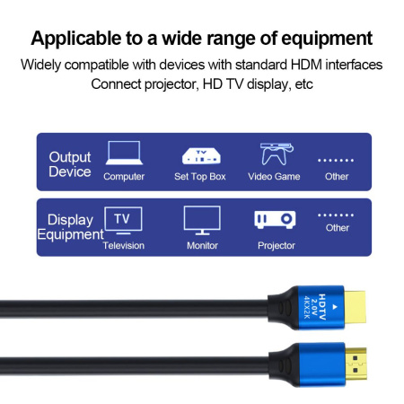 Кабель HDMI - HDMI v2.0, 4K 3D, папа-папа, 3 метра, черный