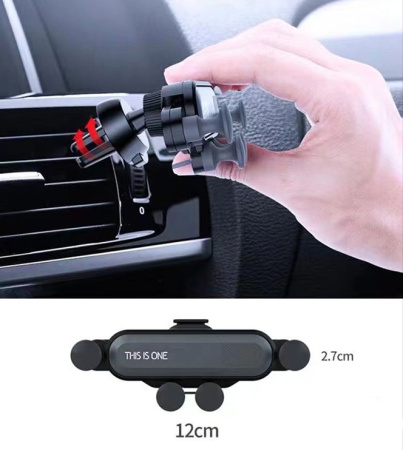 Автомобильный гравитационный держатель для телефона MOD03 на воздуховод (дефлектор), черный